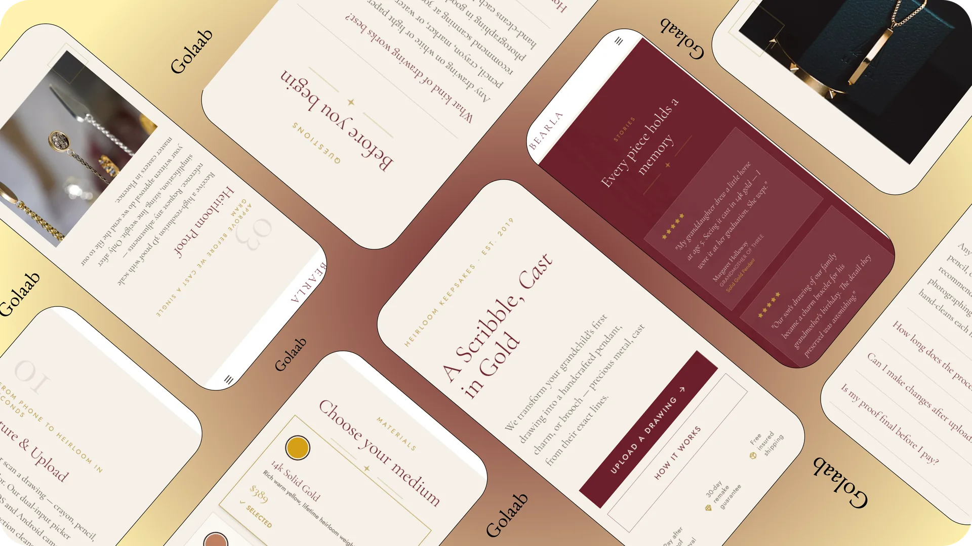 Golaab Mobile Interface