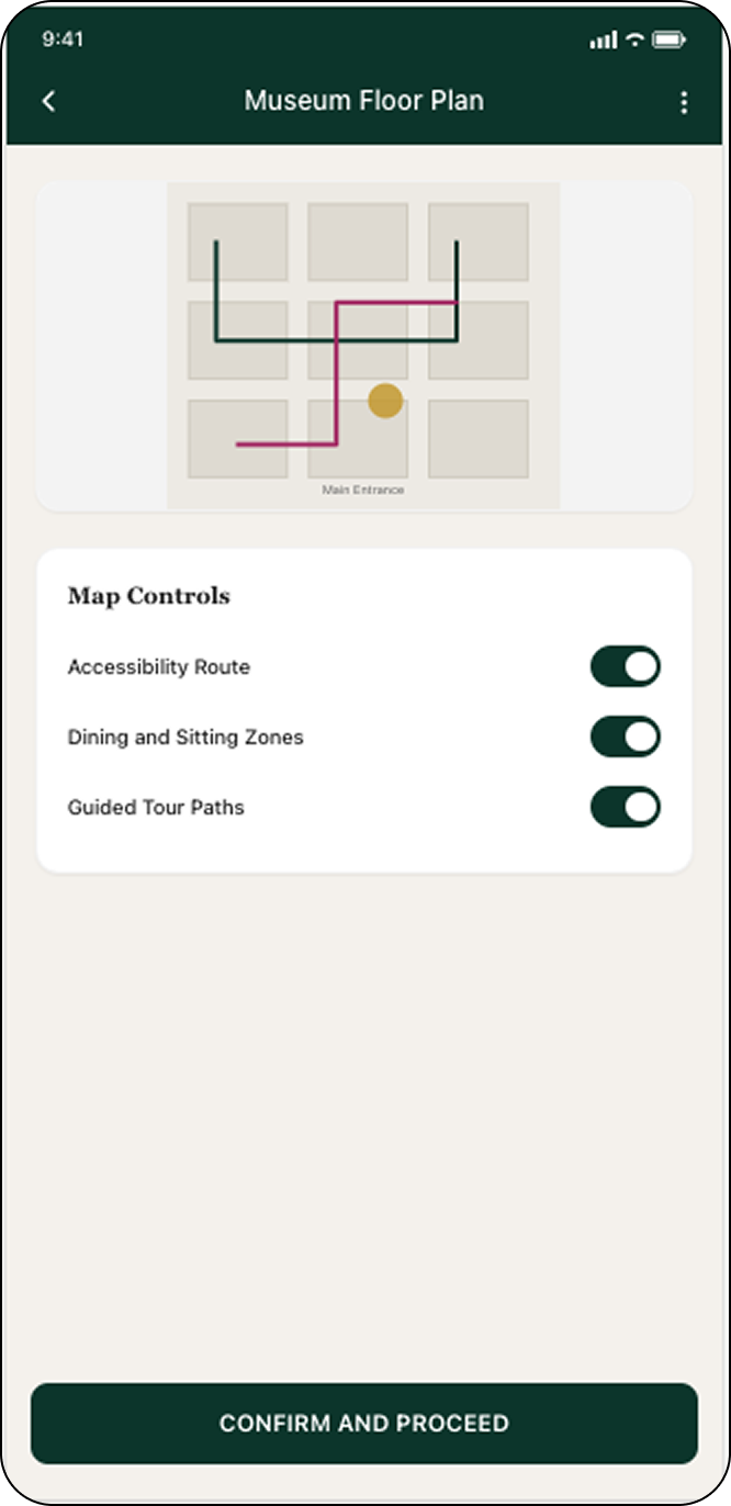 Interactive Floor Plan Screen
